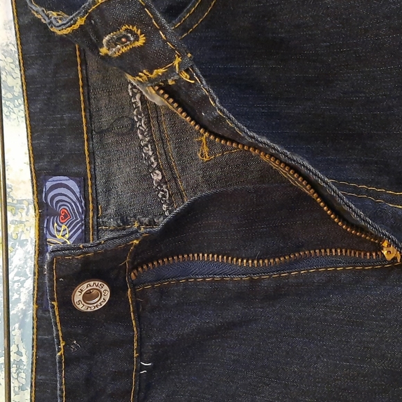 Angels vintage dark denim jeans flare leg size 16 y2k w 32 L 31 - Picture 5 of 10